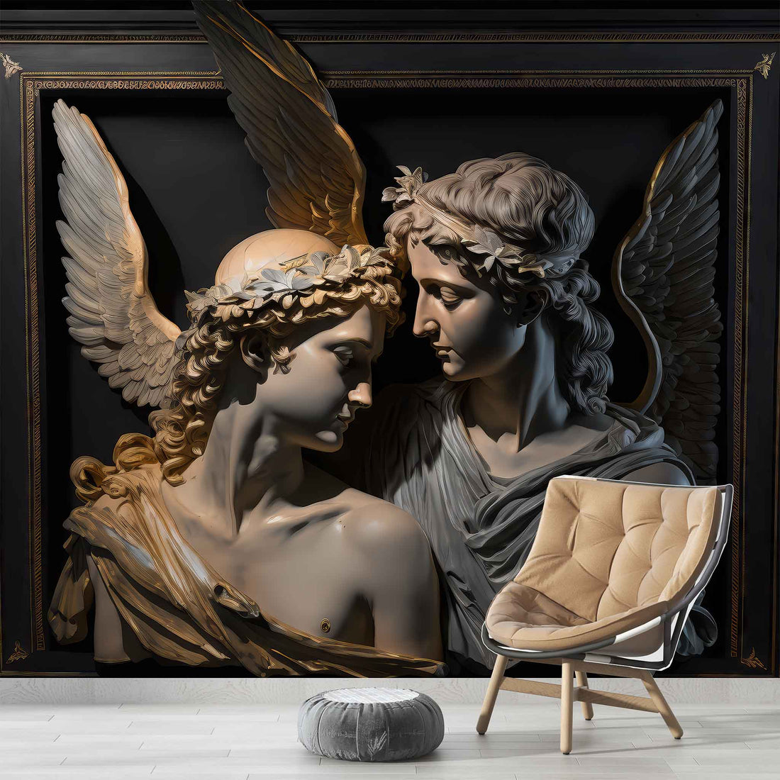Cupid and Psyche Wallpaper  Greek Mythology Wall Mural YM-00275