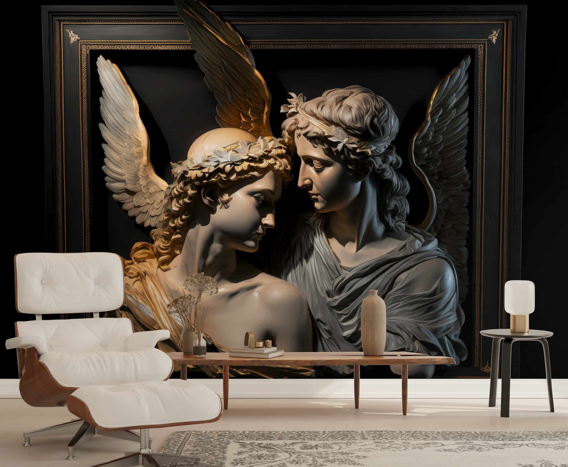 Cupid and Psyche Wallpaper  Greek Mythology Wall Mural YM-00275