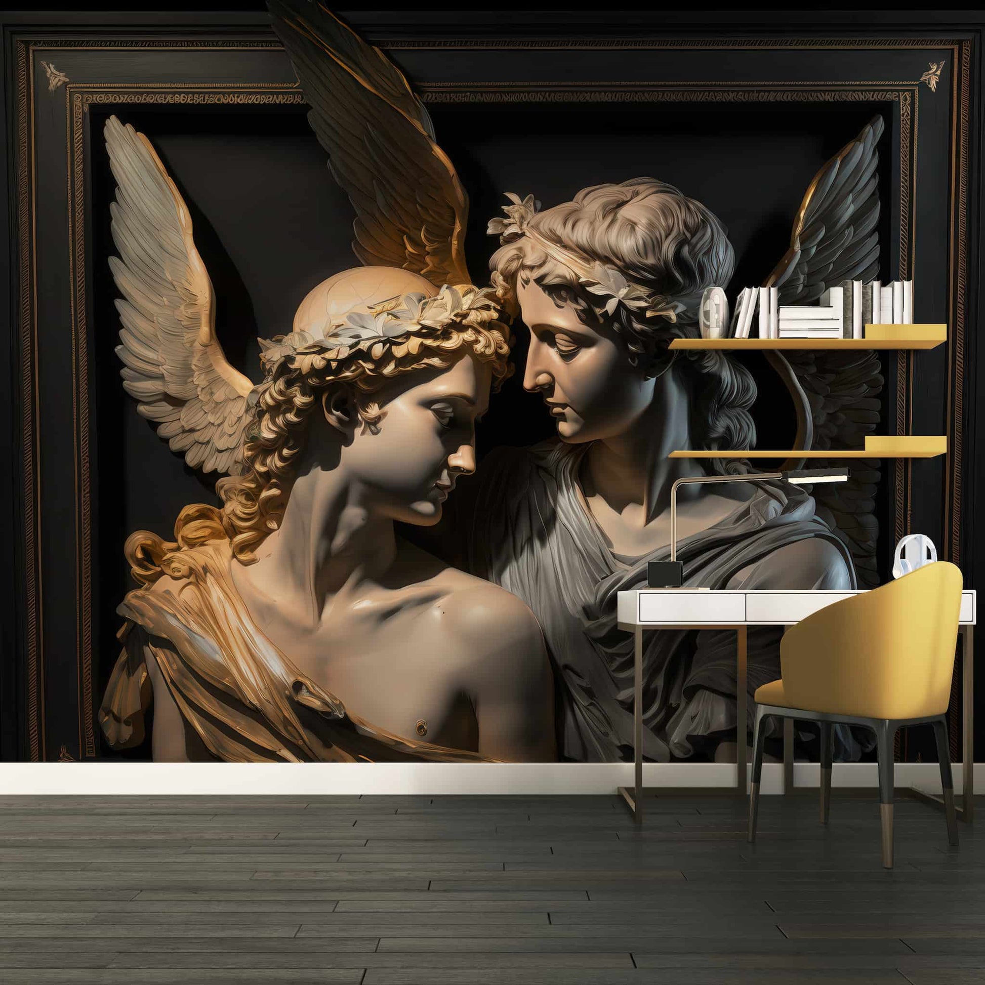 Cupid and Psyche Wallpaper  Greek Mythology Wall Mural YM-00275