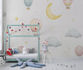 Custom Design Hot Air Balloon Nursery Wallpaper Dreamy Sky Wall Mural YCO-07027