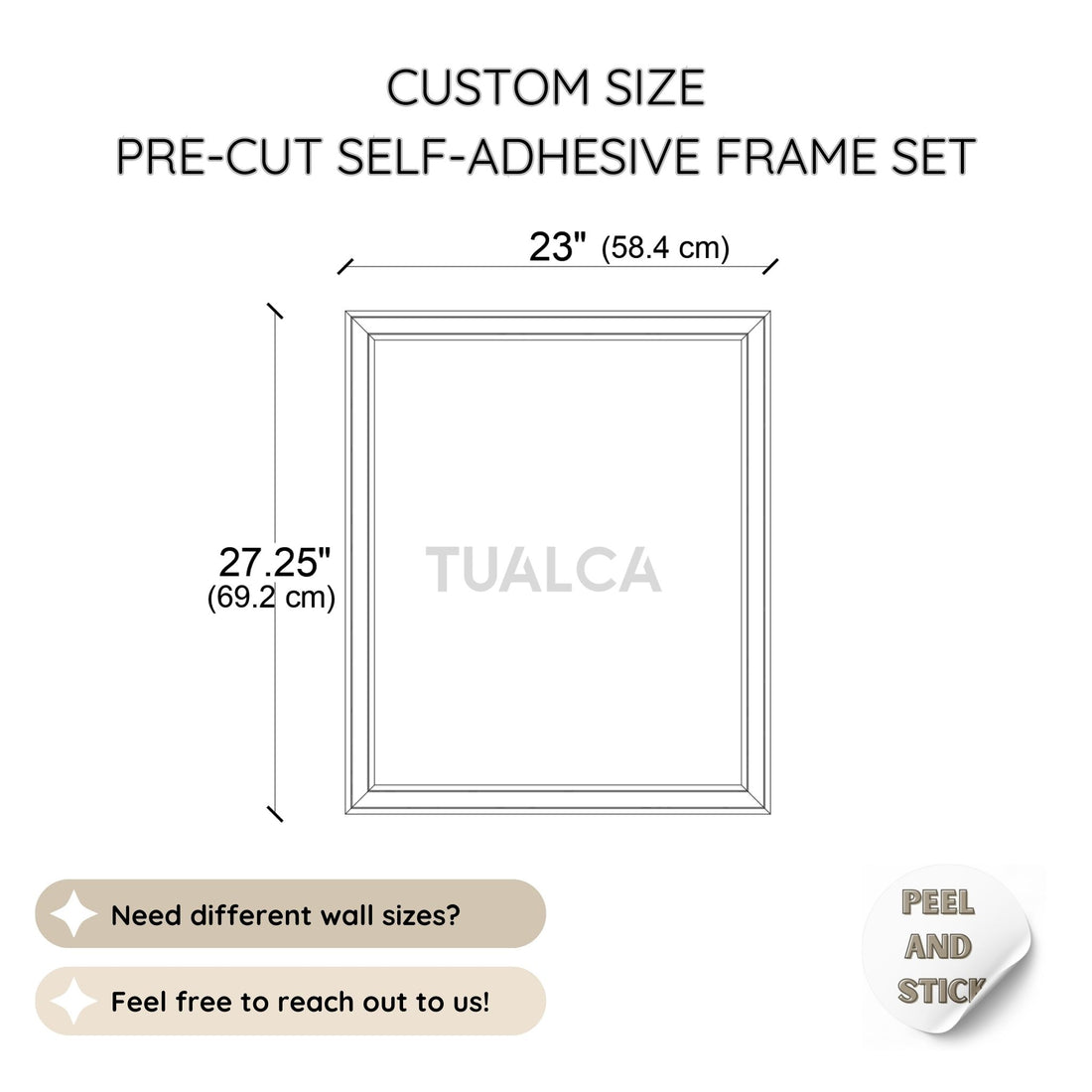 Custom Design  Pre-Cut Frame Wall Molding Kit CST-020
