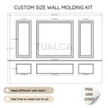 Custom Design Wall Molding Pre-Cut 4 cm Wall Trim Kit CST-053