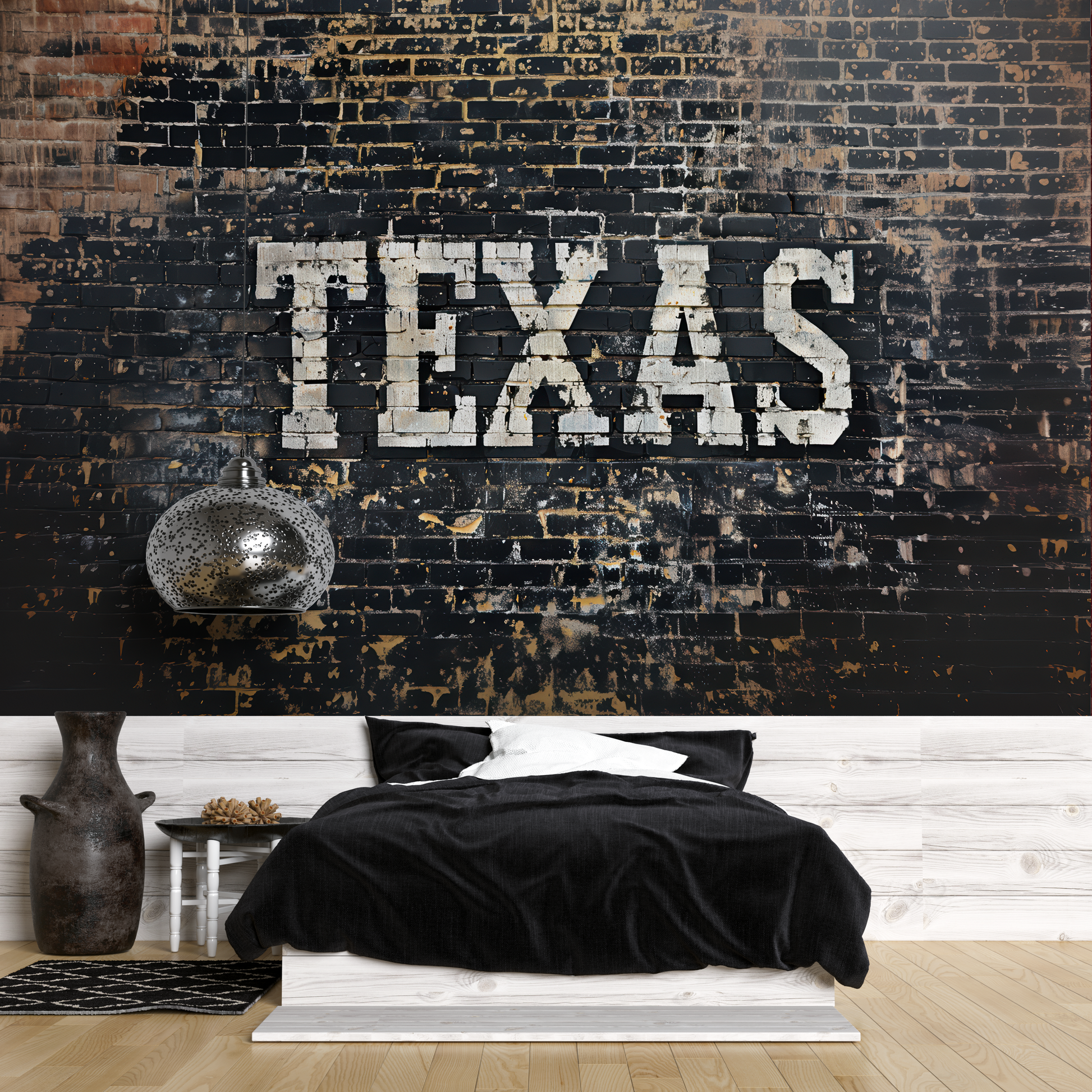 Custom Design Wallpaper with Texas Design Plaster and Brick Textured Wall Decor YMO-05093
