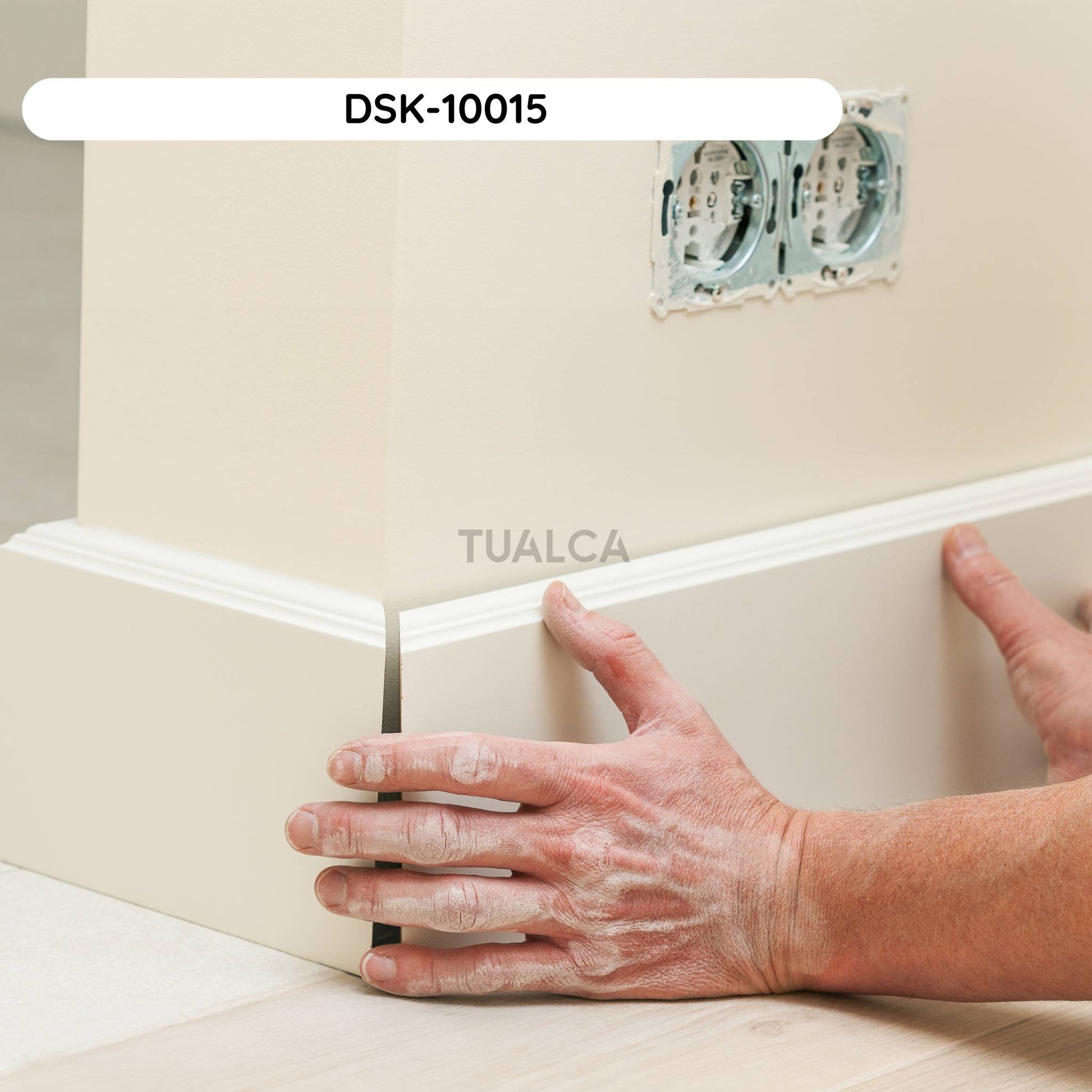 DSK-10015-White-paintable-Baseboard-Tualca-easy-to-install-skirting-board