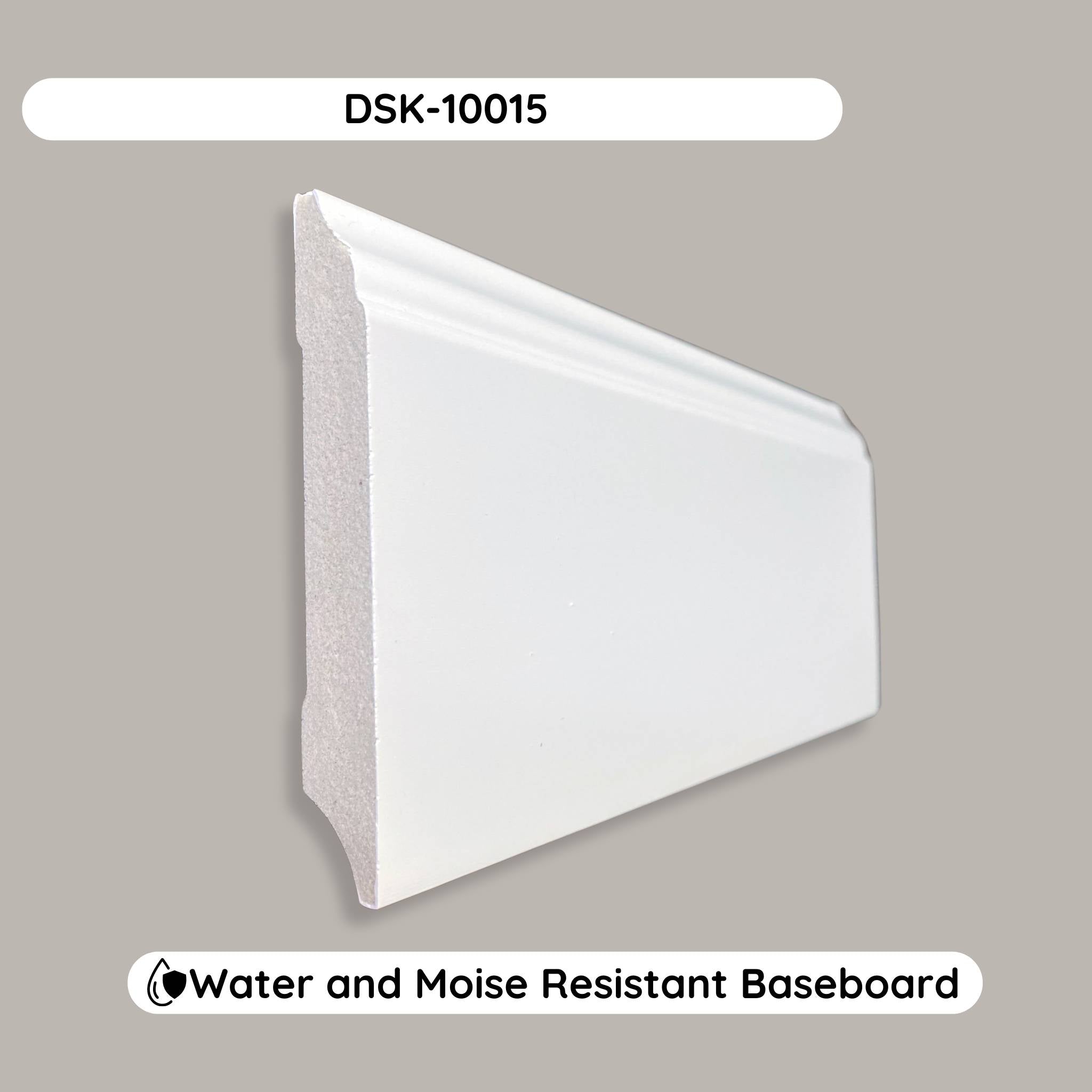 4 Inch Kick Baseboard Waterproof PVC Baseboard Molding DSK-10015 | 4 Inch Trim | Free Shipping