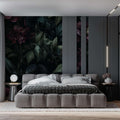 Dark Botanical Wallpaper Floral Snake Wall Mural Elegant Dark Floral Wallpaper YD-06002