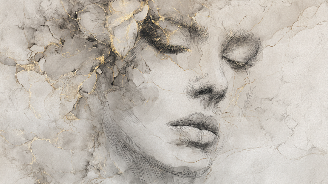 Elegant Sketch Woman Wallpaper Soft Minimal Portrait Wall Mural YK-06037