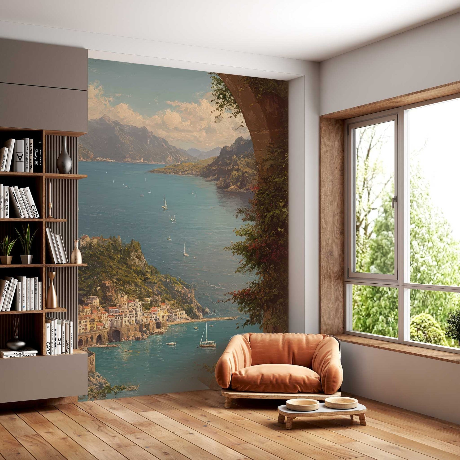 Enchanting Mediterranean Wallpaper The Elegance of the Amalfi Coast YM-06005