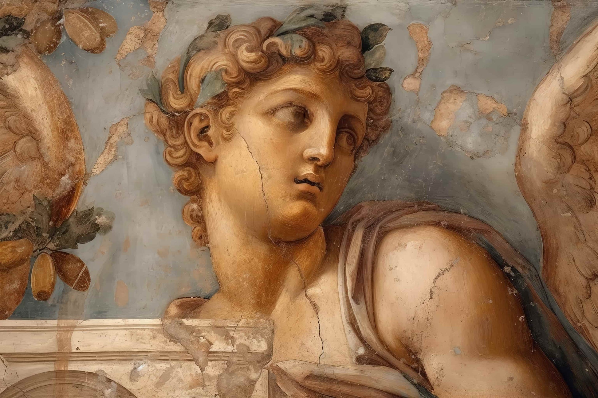 peel and stick wallpaper Eros Wallpaper, Renaissance Greek Mythology Wall Art YS-00711