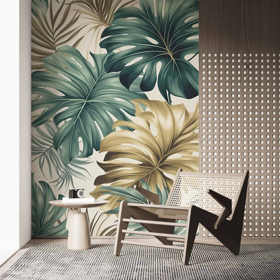 Exotic Palm Leafs Wallpaper  Tropical Wall Mural YD-02407