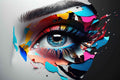 Eyelash Woman Wallpaper, Makeup Wall Mural, Beauty Parlour Decals YK-00780