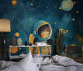 Girl Astronaut Wallpaper | Stars and Planets Wall Mural YCO-02545