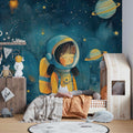 Girl Astronaut Wallpaper | Stars and Planets Wall Mural YCO-02545