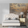 Gold Plaster Textured Wallpaper  Concrete Wall Art YF-02480