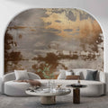  peel and stick wallpaper Gold Plaster Textured Wallpaper Concrete Wall Art YF-02480