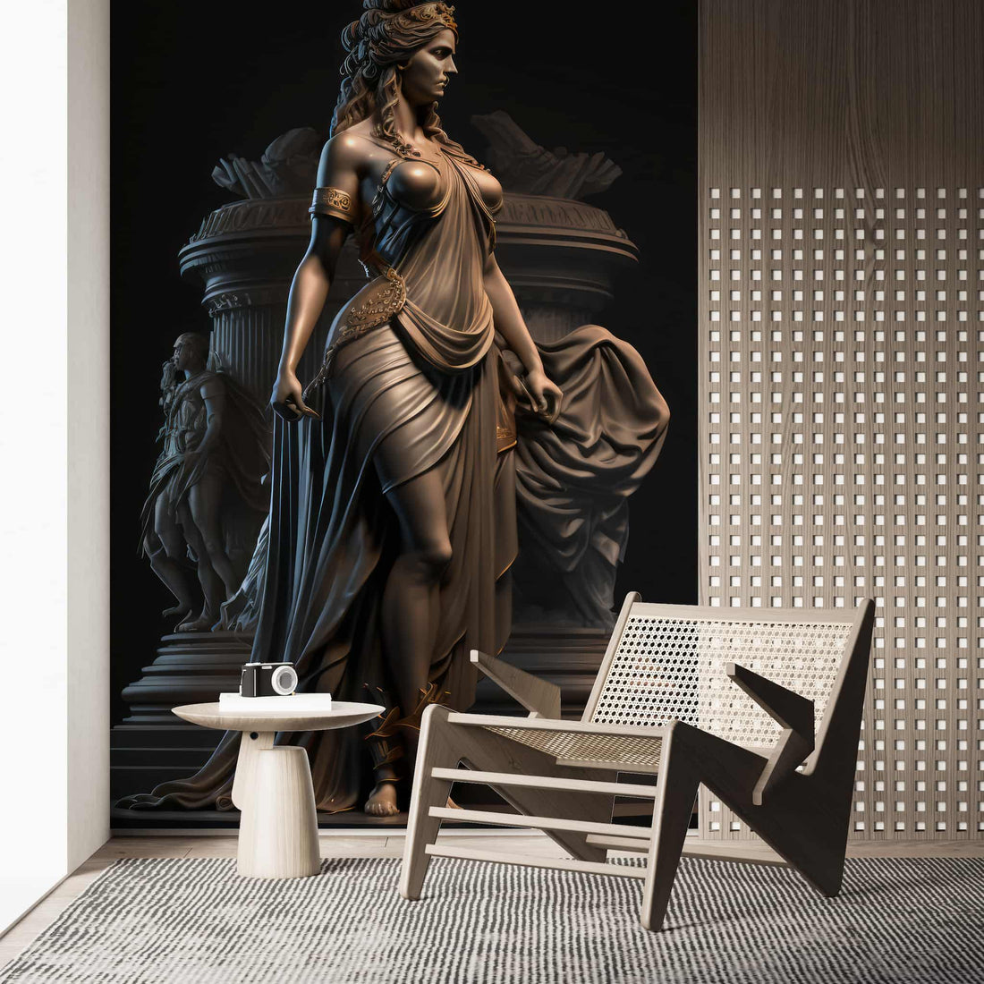 Helen Troy Statue Wallpaper Greek Mythology Mural YM-00299 wallpaper peel and stick
