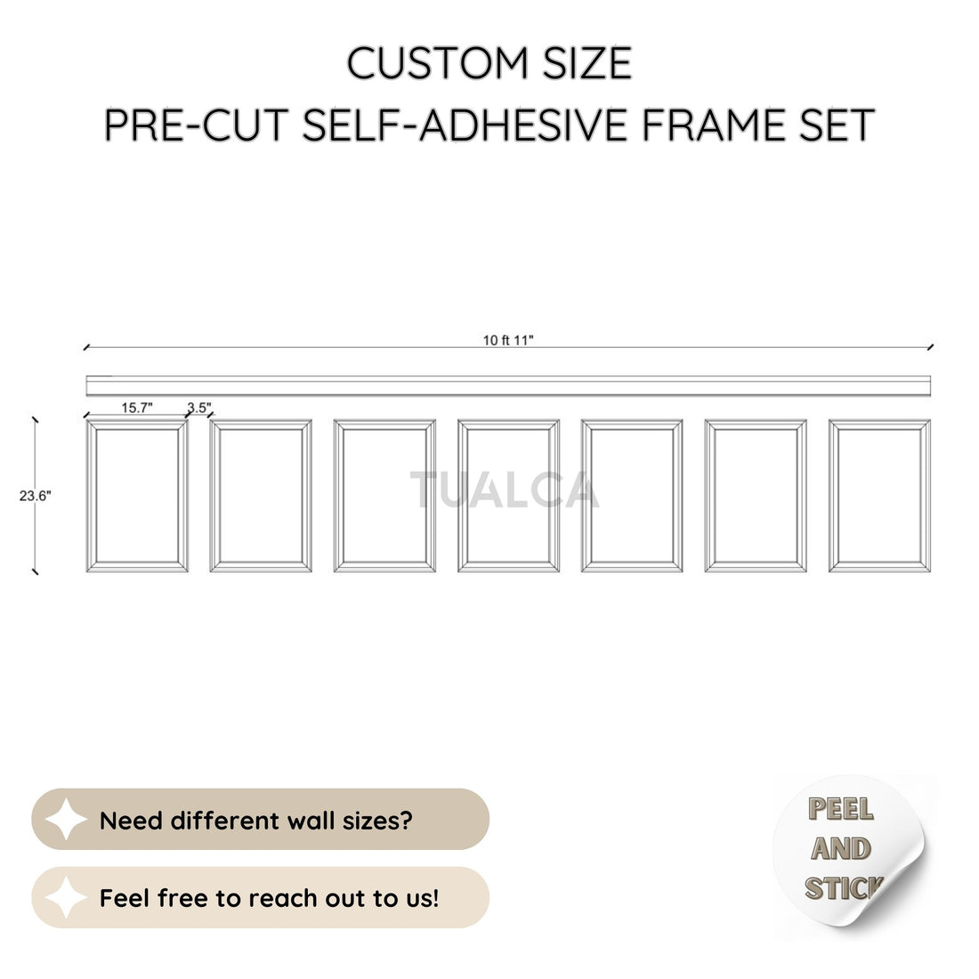 Pre-Cut Self Adhesive Frame Set CST-003 10feet by 11inchs