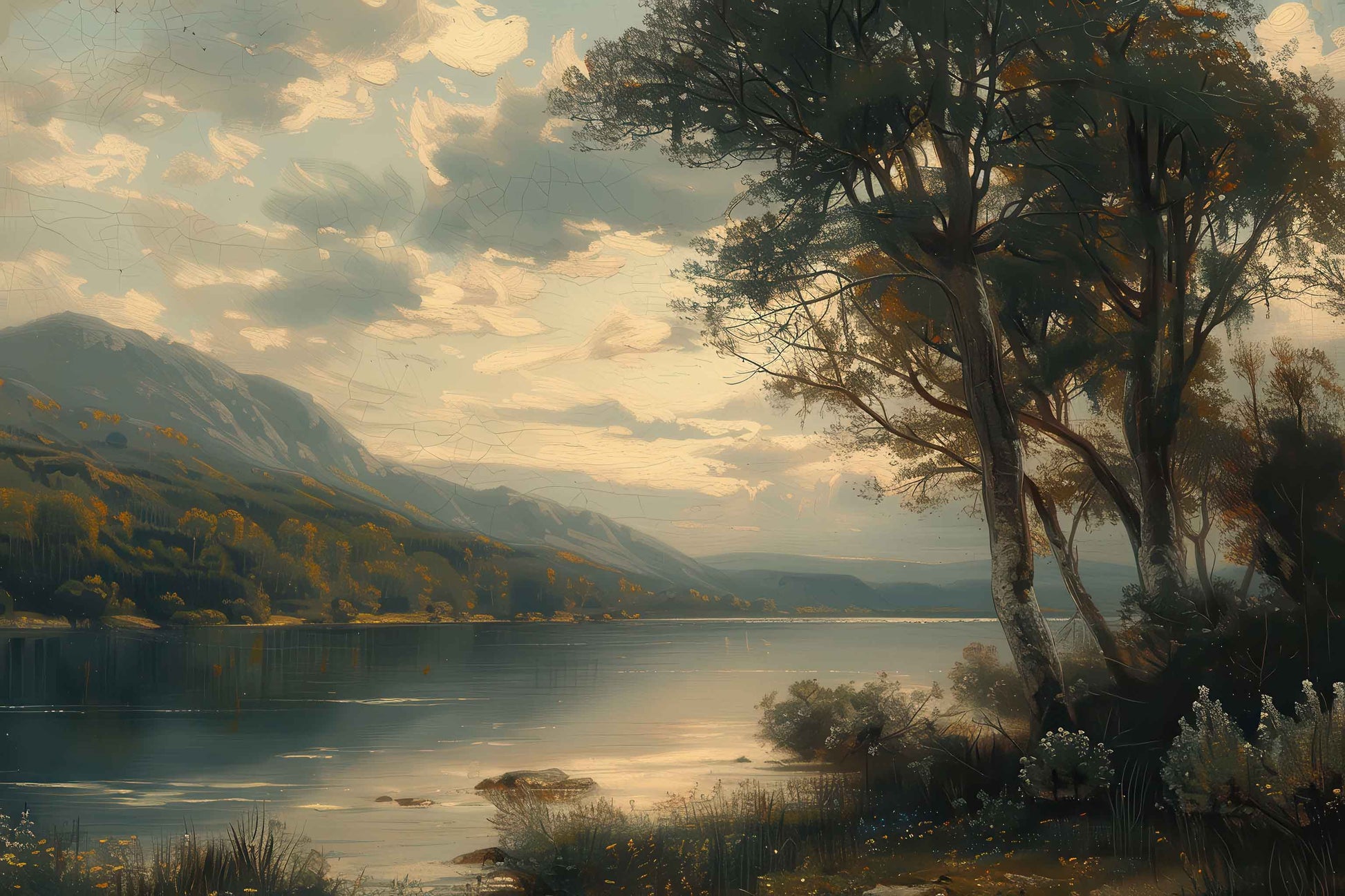Landscape Scenic Wallpaper | Vintage Wall Mural YD-04013