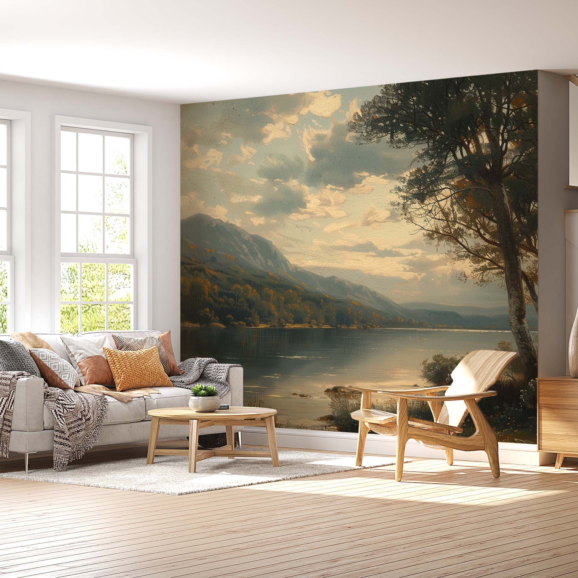 Landscape Scenic Wallpaper | Vintage Wall Mural YD-04013
