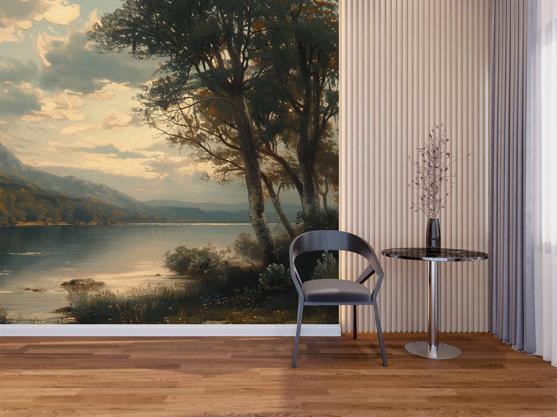 Landscape Scenic Wallpaper | Vintage Wall Mural YD-04013