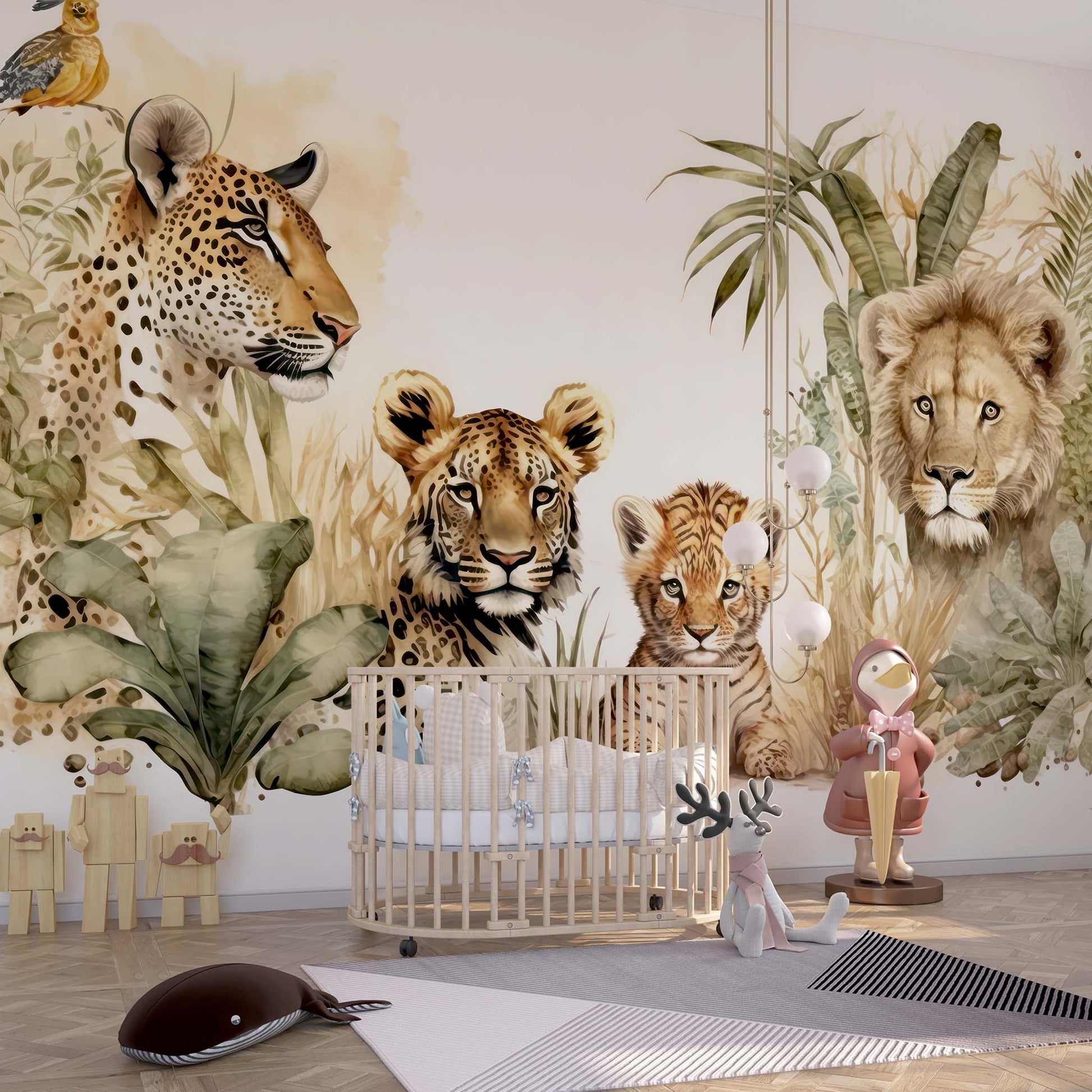 Lion Family Wallpaper  Safari Wall Mural YH-00264