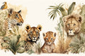 Lion Family Wallpaper  Safari Wall Mural YH-00264