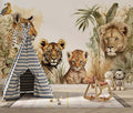 Lion Family Wallpaper  Safari Wall Mural YH-00264