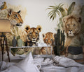 Lion Family Wallpaper  Safari Wall Mural YH-00264