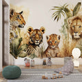Lion Family Wallpaper  Safari Wall Mural YH-00264