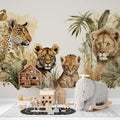 Lion Family Wallpaper  Safari Wall Mural YH-00264