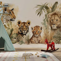 Lion Family Wallpaper  Safari Wall Mural YH-00264