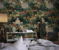 Lush Jaipur Garden Wallpaper, Indian Wallpaper, Scenic Wall Art, India Mughal Design YM-30019