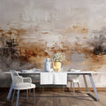 Luxury Plaster Wallpaper | Biege Textured Concrete Wall Mural YS-02548