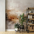 Luxury Plaster Wallpaper | Biege Textured Concrete Wall Mural YS-02548
