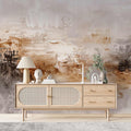 Luxury Plaster Peel and Stick Wallpaper | Biege Textured Concrete Wall Mural YS-02548