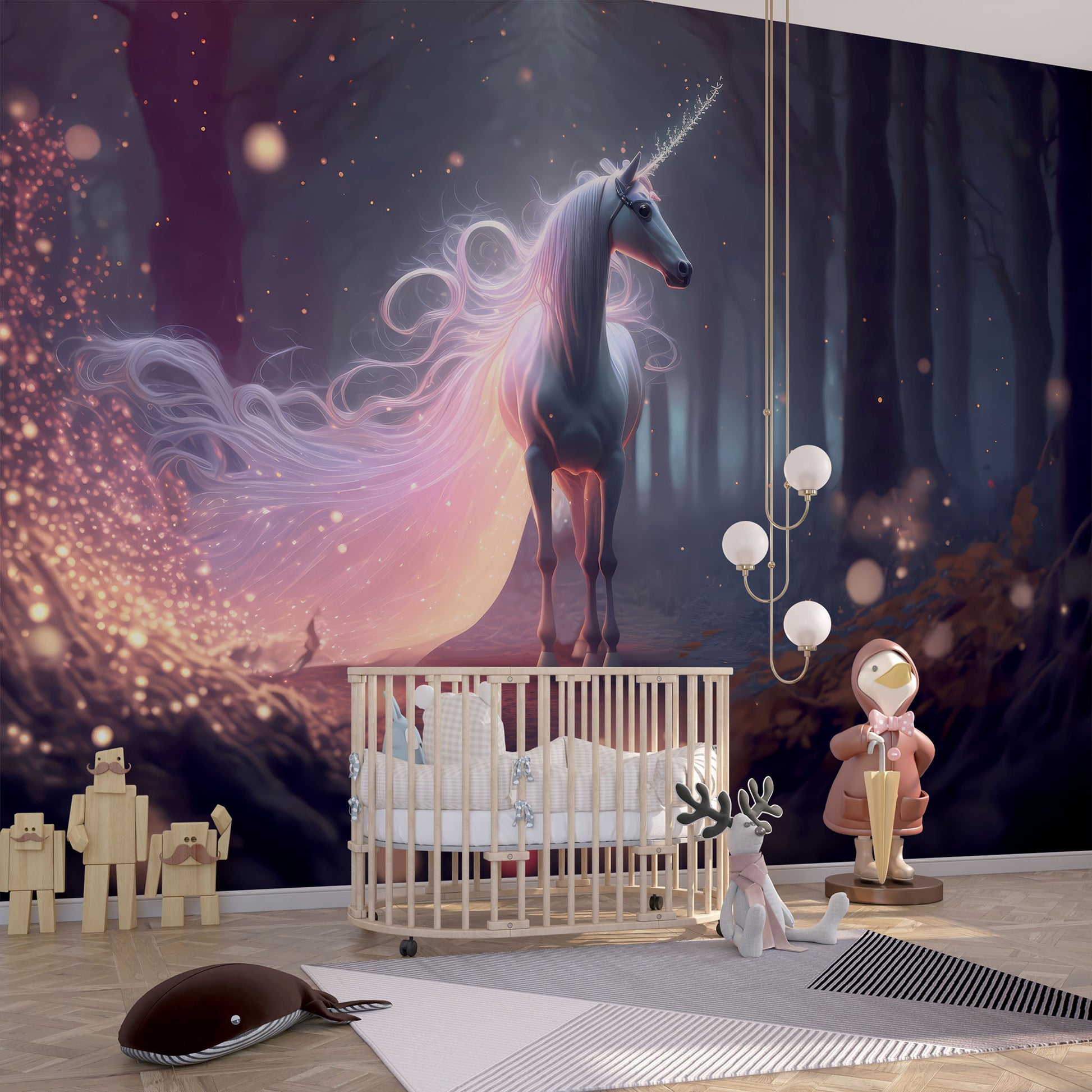 Magic Unicorn Wallpaper  Fairy Wall Mural YCO-00009