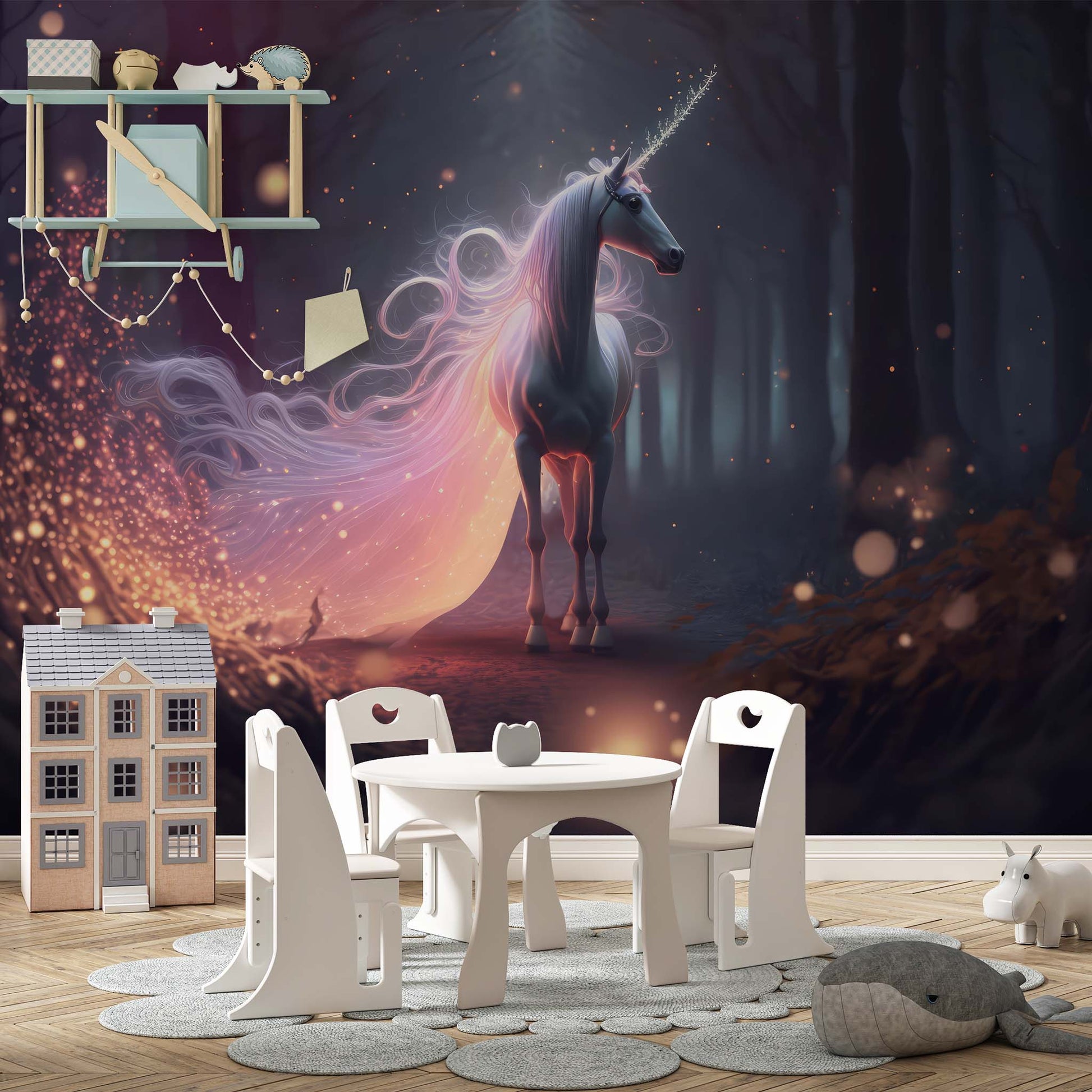 Magic Unicorn Wallpaper Fairy Wall Mural YCO-00009 wallpaper peel and stick