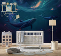 Magical Underwater Whale Wallpaper Kids And Nursery Room Wall Art YH-00851