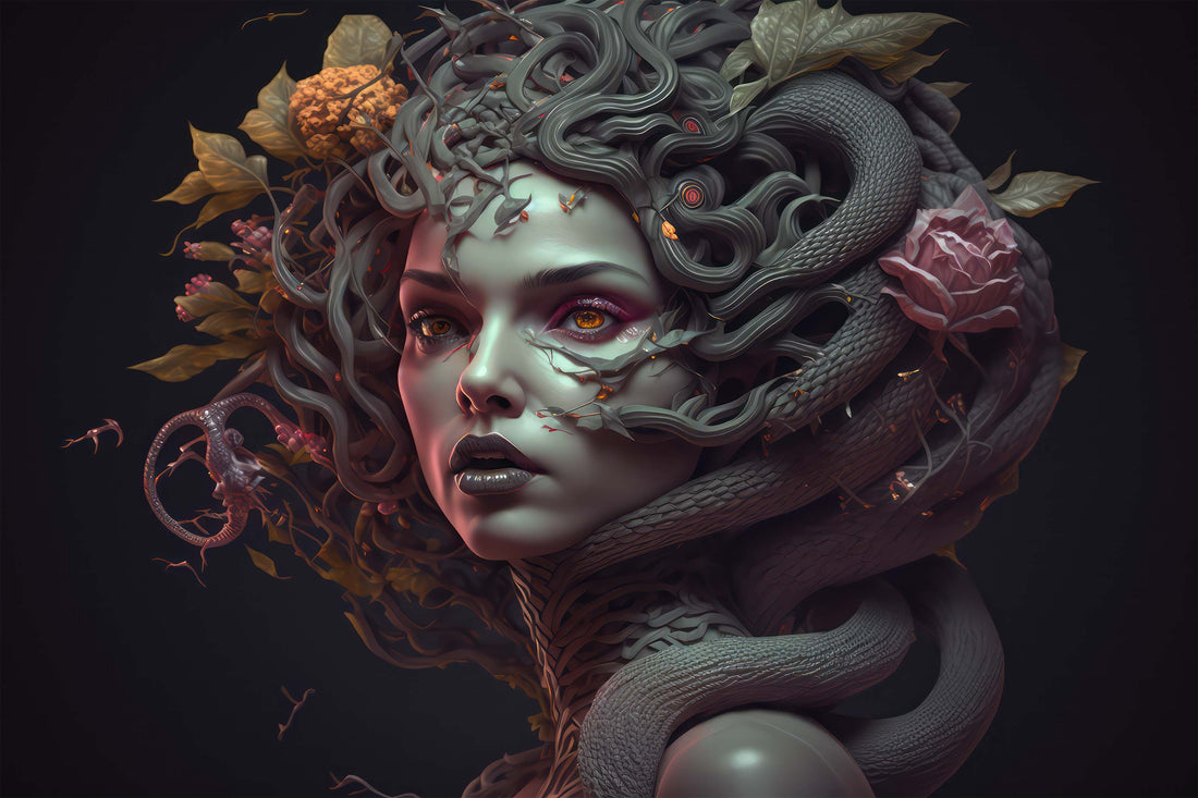 Medusa Statue Wallpaper  Greek Mythology Wall Mural
