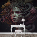 Medusa Statue Wallpaper  Greek Mythology Wall Mural