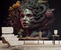 Medusa Statue Wallpaper  Greek Mythology Wall Mural
