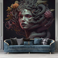 Medusa Statue Wallpaper  Greek Mythology Wall Mural