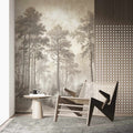 Minimalist Forest Landscape Wallpaper, Scenic Wall Decal YD-05058