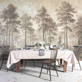Minimalist Forest Landscape Wallpaper, Scenic Wall Decal YD-05058