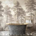 Minimalist Forest Landscape Wallpaper, Scenic Wall Decal YD-05058