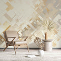 Modern Geometric Wall Art | Boho Beige Neutral Wall Mural YMO-05037