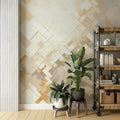 Modern Geometric Wall Art | Boho Beige Neutral Wall Mural YMO-05037