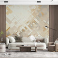 Modern Geometric Wall Art | Boho Beige Neutral Wall Mural YMO-05037