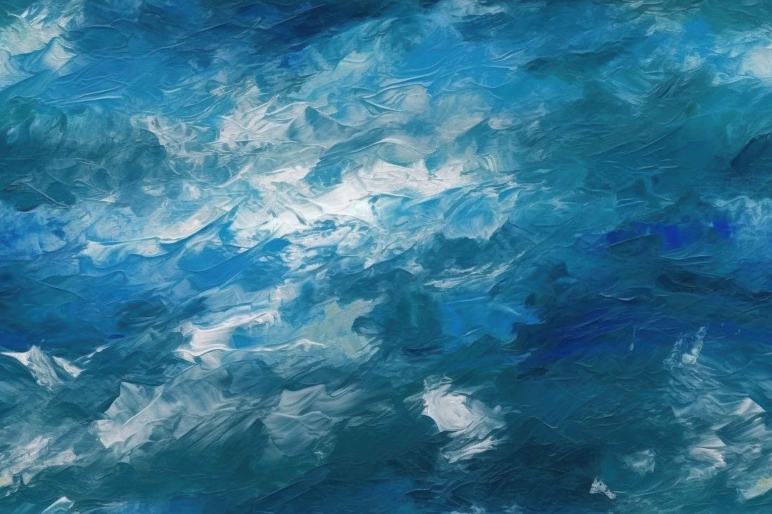 Navy Blue Oil Painting Wallpaper | Textured Wall Mural YS-04048