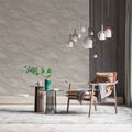 Neutral Gray Coastal Wave Wallpaper  Line Wall Mural YDT-04050